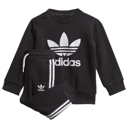 Boys' Toddler - adidas Big Trefoil Crew Set - Black/White