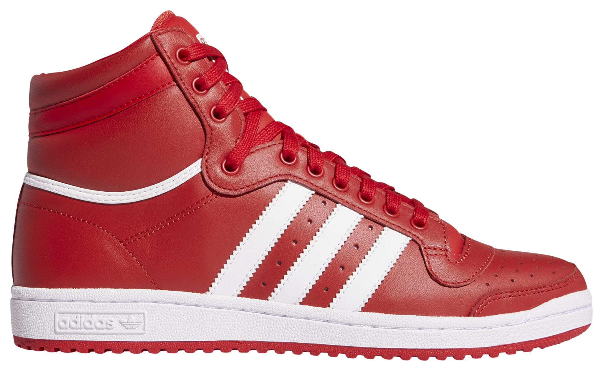 red adidas high tops