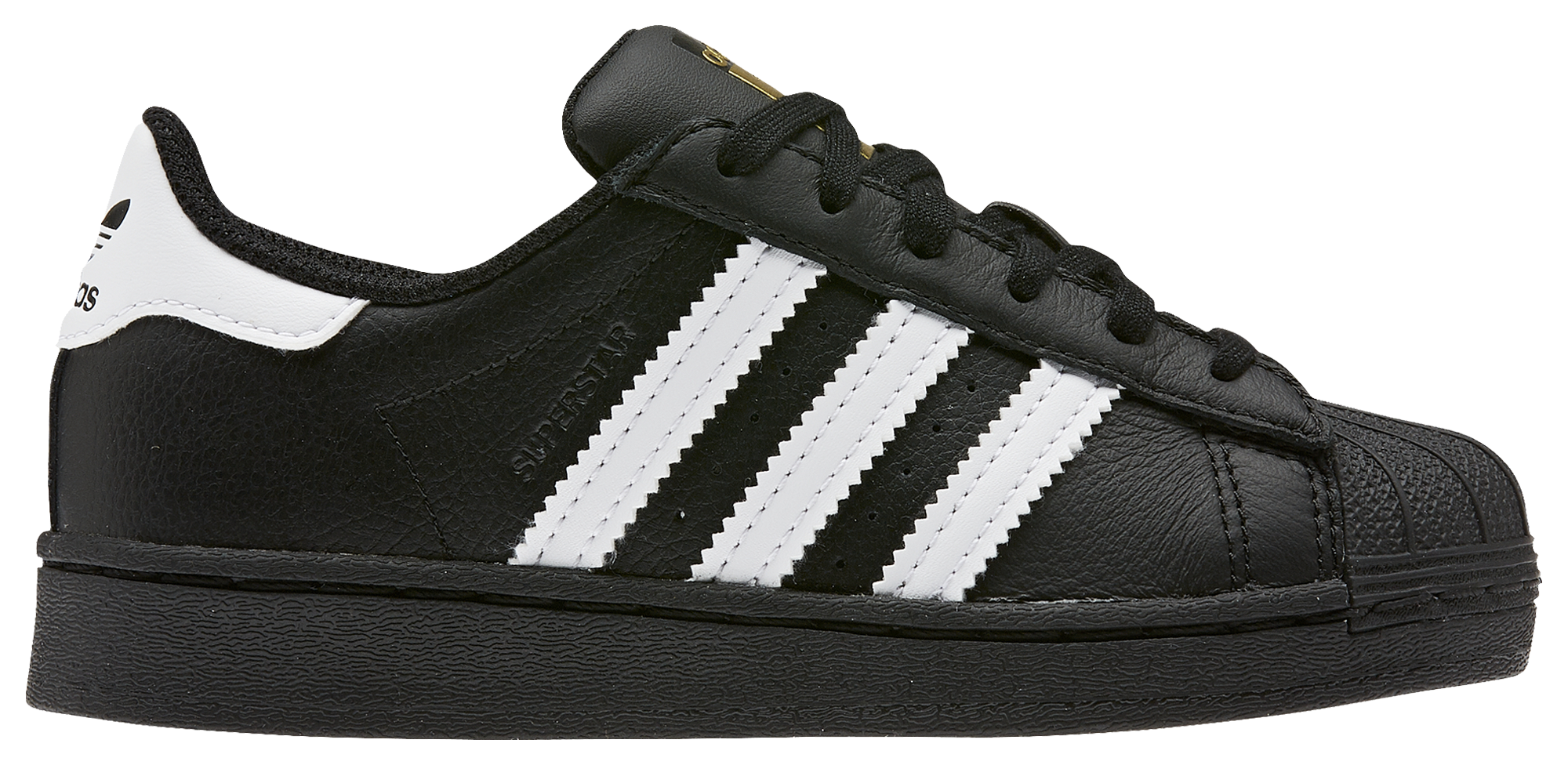 black adidas shoes with gold stripes