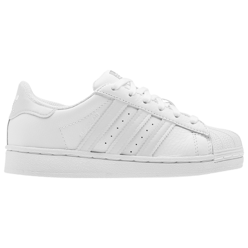 

adidas Originals Boys adidas Originals Superstar - Boys' Preschool Basketball Shoes White/White/White Size 01.0