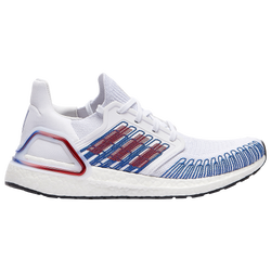 Men's - adidas Ultraboost 20 - White/Scarlet/Team Royal Blue