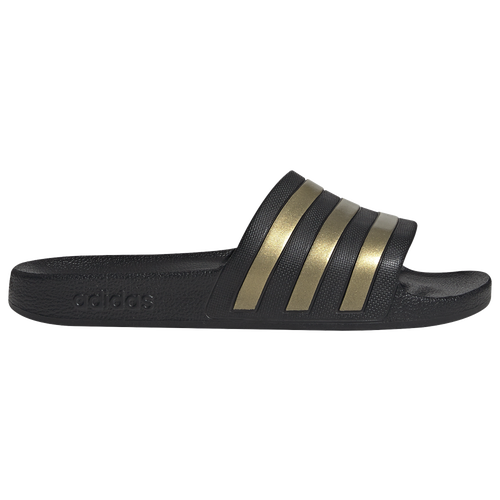 

adidas Mens adidas Adilette Aqua Core - Mens Shoes Black/Gold Size 08.0