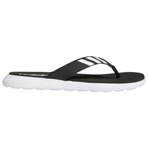 

adidas Mens adidas Comfort Flip-Flops - Mens Shoes Core Black/Core Black/White Size 9.0