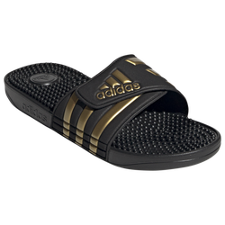 Men's - adidas Adissage Slides - Core Black/Gold Metallic/Core Black