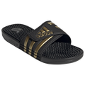 adidas Adissage Slides - Adidas Core Black/Gold Metallic