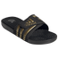 adidas Adissage Slide - Men's Core Black/Gold Metallic/Core Black