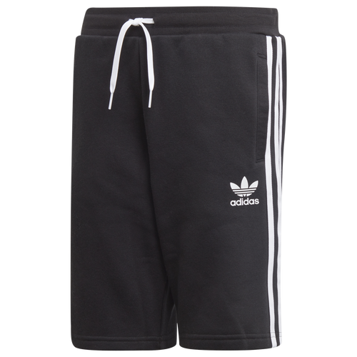 

adidas Originals Boys adidas Originals Trefoil Fleece Shorts - Boys' Grade School Black/White Size M
