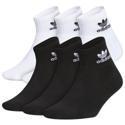 Boys' Grade School - adidas Originals Quarter Sock 6-Pack - White/Black