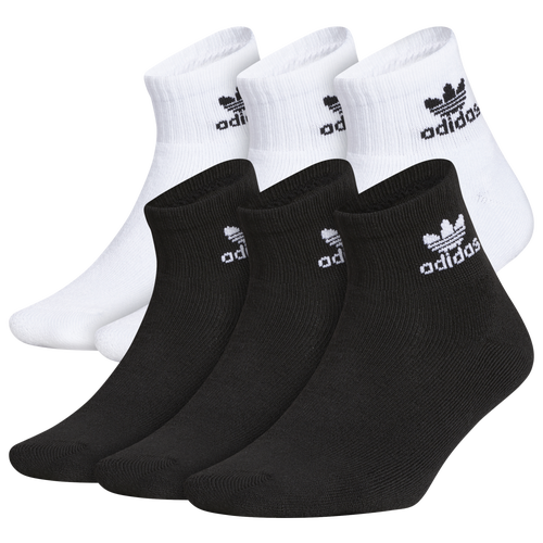 

adidas Originals Boys adidas Originals Quarter Sock 6-Pack - Boys' Grade School White/Black Size M