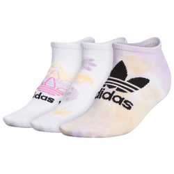 Women's - adidas Originals 3Pack No Show Socks - White/Orange/Purple