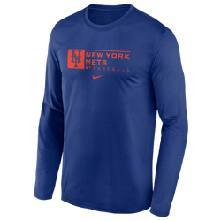 Men's - Nike Mets Perf Long Sleeve T-Shirt - Royal