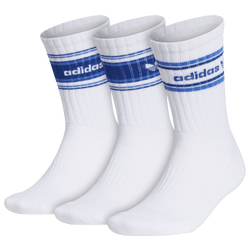 Men's - adidas Originals ORI Forum Rib 3-Pack Crew Socks - White/Blue/Blue