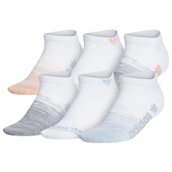 Women's - adidas OG 6pk No Show Socks - White/Blue/Pink