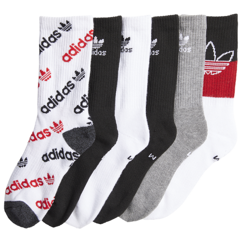 

Boys adidas Originals adidas Originals Youth Originals Mixed 6-Pack Crew Socks - Boys' Grade School Black/White/Red Size M