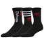 adidas Originals City 3 Pack Crew Socks - Men's Black/Red