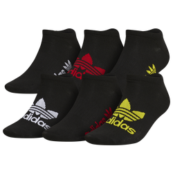 Unisex - adidas Originals Classic 6 Pack No-Show Socks - Black/Red/Yellow