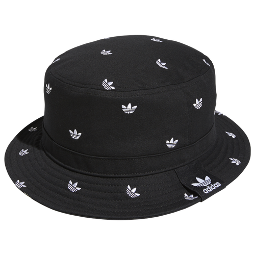 Adidas Originals Trefoil Bucket Hat In Black/white