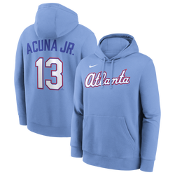 Men's - Nike Braves Name and Number City Hoodie - Blue