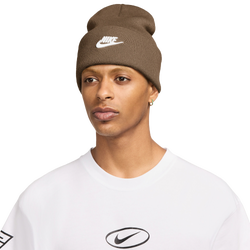 Adult - Nike Peak Futura Beanie - Mosswood Brown/White