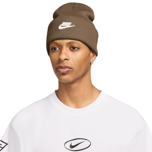 Nike Peak Futura Beanie - Nike Mosswood Brown/White