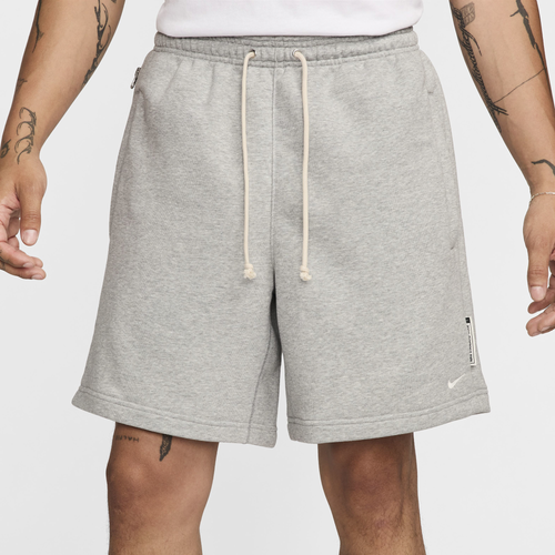 

Nike Mens Nike Standard Issue Dri-FIT Fleece 8" Shorts - Mens Pale Ivory/Dk Grey Heather Size L