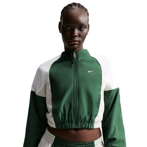 WOMENS - Nike NSW Shrunken Track Jacket Mod - Fir/Light Bone White
