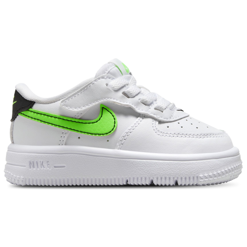 

Nike Boys Nike Air Force 1 Low EasyOn - Boys' Toddler Basketball Shoes White/Green Strike/Black Size 3.0