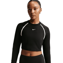 Women's - Nike NSW Street Long Sleeve Body Bold Crop - Chalk/Black