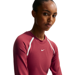 Women's - Nike NSW Street Long Sleeve Body Bold Crop - Team Crimson/Team Crimson/Chalk