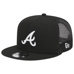 Men's - New Era Braves Evergreen Trucker Hat - White/Black