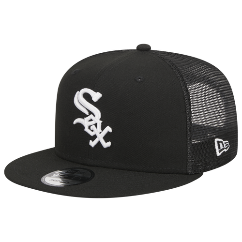 MENS - New Era White Sox Evergreen Trucker Hat - Black/White