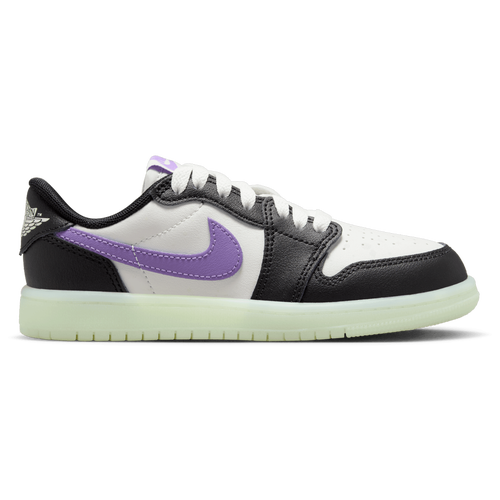 

Jordan Boys Jordan Retro 1 Low OG UNI2 - Boys' Preschool Basketball Shoes Black/Purple/Volt Size 2.5