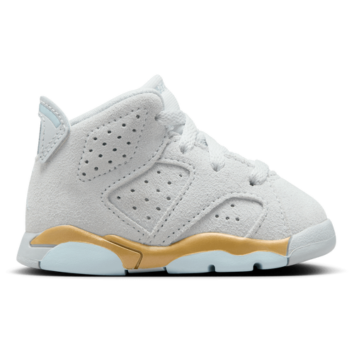 GIRLS - Jordan Retro 6 - Grey/Blue Gold