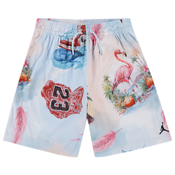 Boys' Grade School - Jordan Essential AOP Mesh Shorts - White/Multi