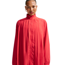 Women's - Nike NSW LS Pleated Mini Dress - Lt Crimson/Lt Crimson