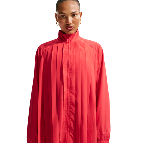  - Nike NSW LS Pleated Mini Dress - Lt Crimson