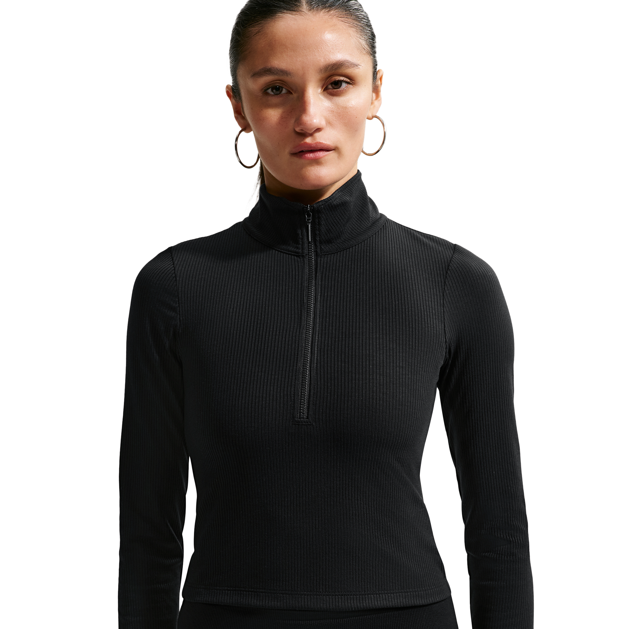Nike NSW Chill Knit Rib Quarter-Zip LS Top - Women's | Foot Locker