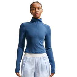 Women's - Nike NSW Chill Knit Rib Quarter Zip LS Top - 
