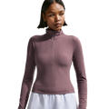 Nike NSW Chill Knit Rib Quarter-Zip LS Top - Nike Tattoo/Sail