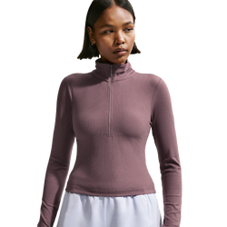 Women's - Nike NSW Chill Knit Rib Quarter Zip LS Top - 