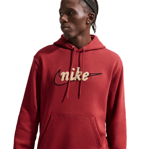 MENS - Nike Club BB Hoodie CTB - Team Crimson/Lt Khaki