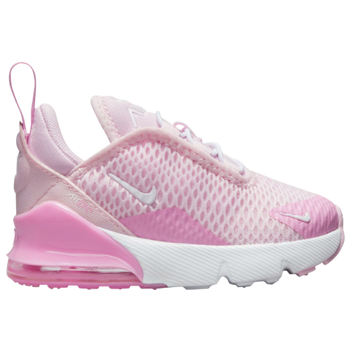 

Girls Nike Nike Air Max 270 - Girls' Toddler Shoe Pink/White Size 03.0