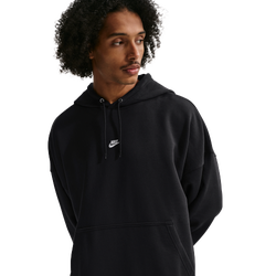 Men's - Nike Club French Terry Pullover Hoodie - Black/White/Black