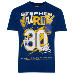 Men's - New Era Warriors Stephan Curry Oversize T-Shirt - Light Royal/Multi