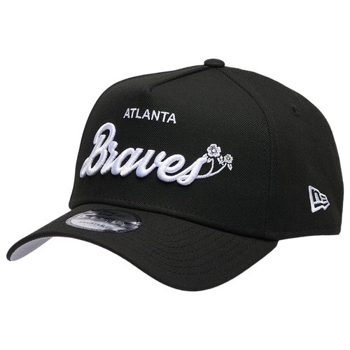 New Era Womens Atlanta Braves Braves 940 A Frame Local Play Cap - Adult - Black / Black
