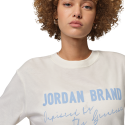 Women's - Jordan Brooklyn GF GFX Tee - Sail/Black