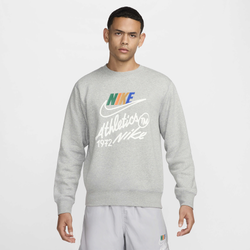 Men's - Nike Club Futura Crew - Light Smoke Grey/Dark Grey Heather