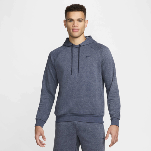 Nike Mens Dri-FIT UV Primary Pullover Hoodie - - Heather / Obsidian / Obsidian