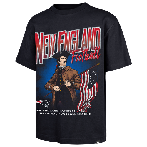 47 Brand Mens New England Patriots NFL New England Patriots Wilderness T-Shirt - - Navy Size XXL