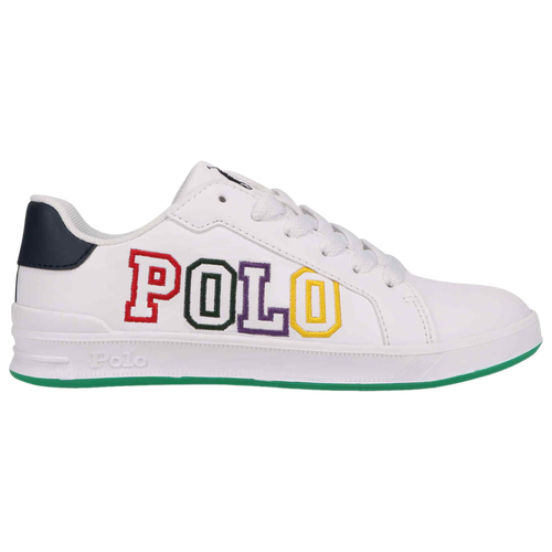 

Polo Girls Polo HERITAGE COURT II GRAPHIC - Girls' Preschool Shoes White/Navy/Green Size 11.0